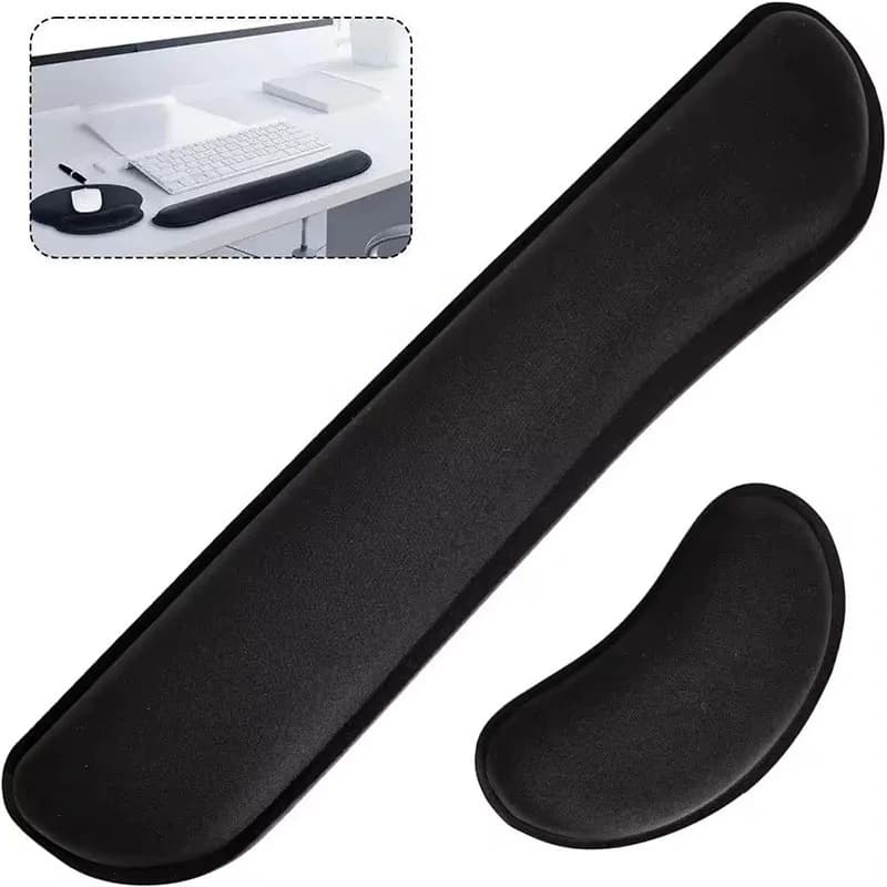 Memory Foam Mouse Pad For Keyboard Mouse Desktop Office PC Computer Comfort Gear Ergonomic Gear Laptop Workstation Wrist Cushion