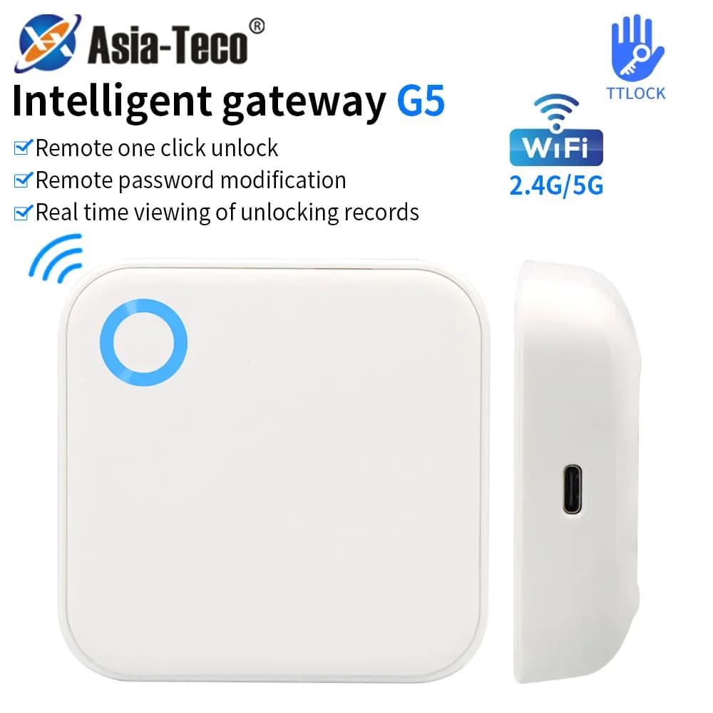 Smart Home Hub Gateway WIFI remoto Bluetooth Mesh 5GHz 2.4GHz Gateway serratura porta G5 per TTHotel TTLOCK APP Hotel Smart Lock Hub