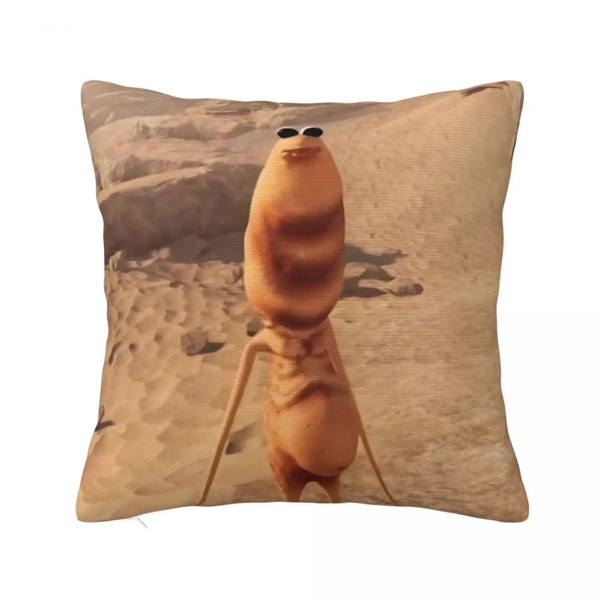 Marcus The Worm Meme Square Pillow Cases Rigatoni Pasta Cushion Cover Zipper Decorative Throw Pillow Case Cover for Home 45x45cm