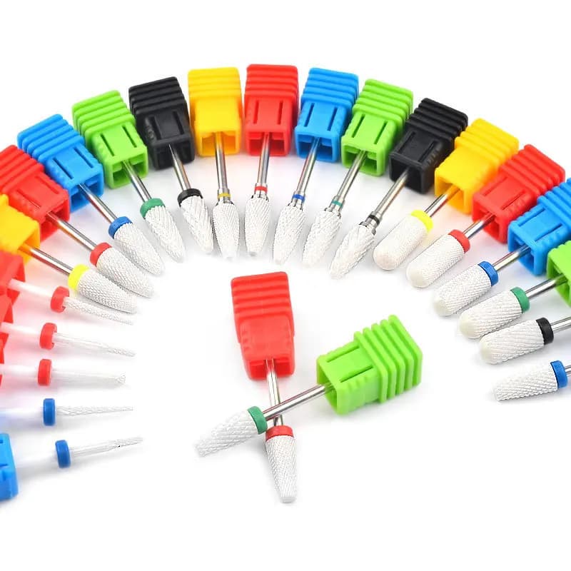1/5pcs Ceramic Nail Drill Tips Fresh Nail Lime Moulding Head Electric Pedicure Manicure Foil for Cuticles Clean Nail Tool