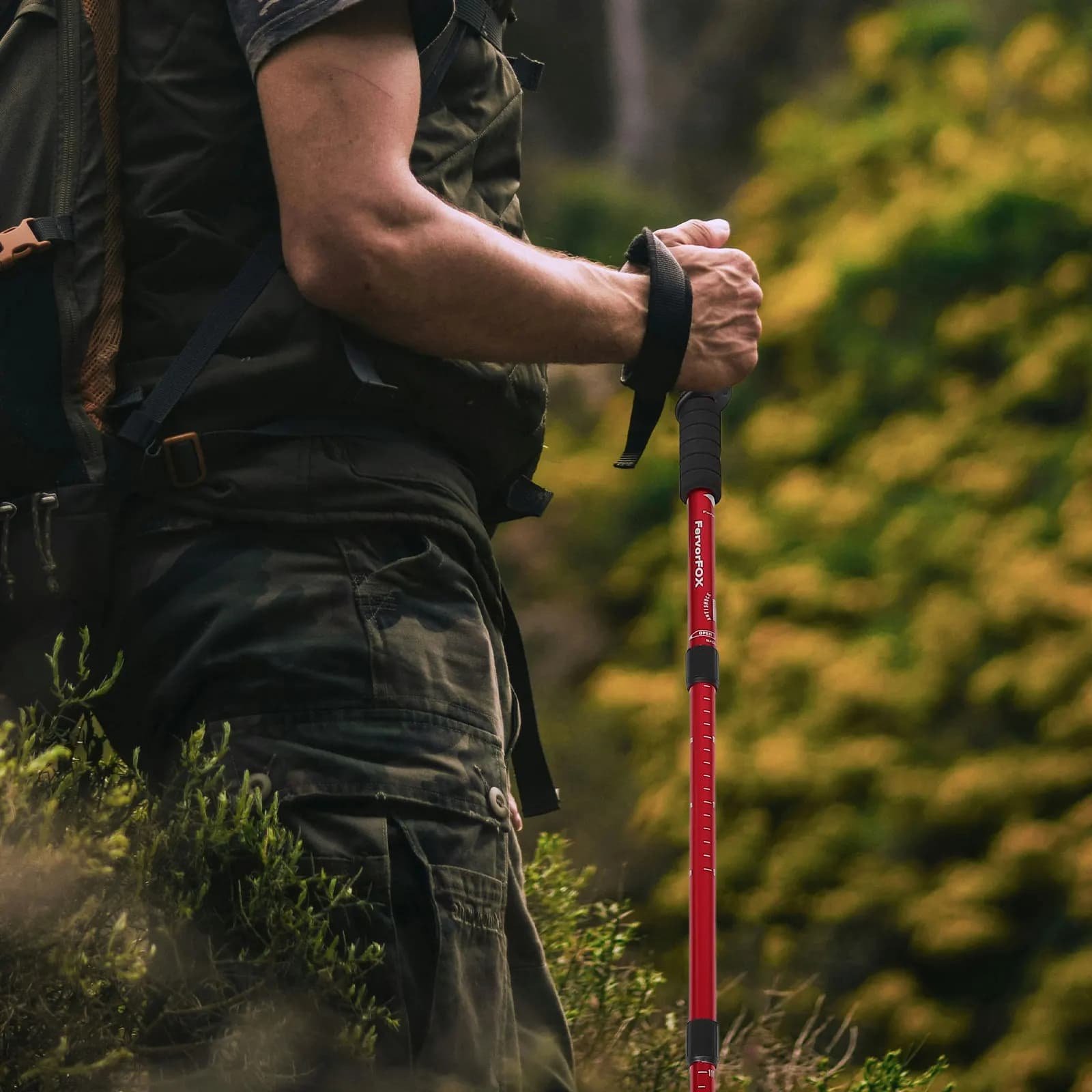 Light Aluminum Trekking Sticks, Adjustable Height, Men's and Women's Hiking Sticks, Featured Hiking Equipment