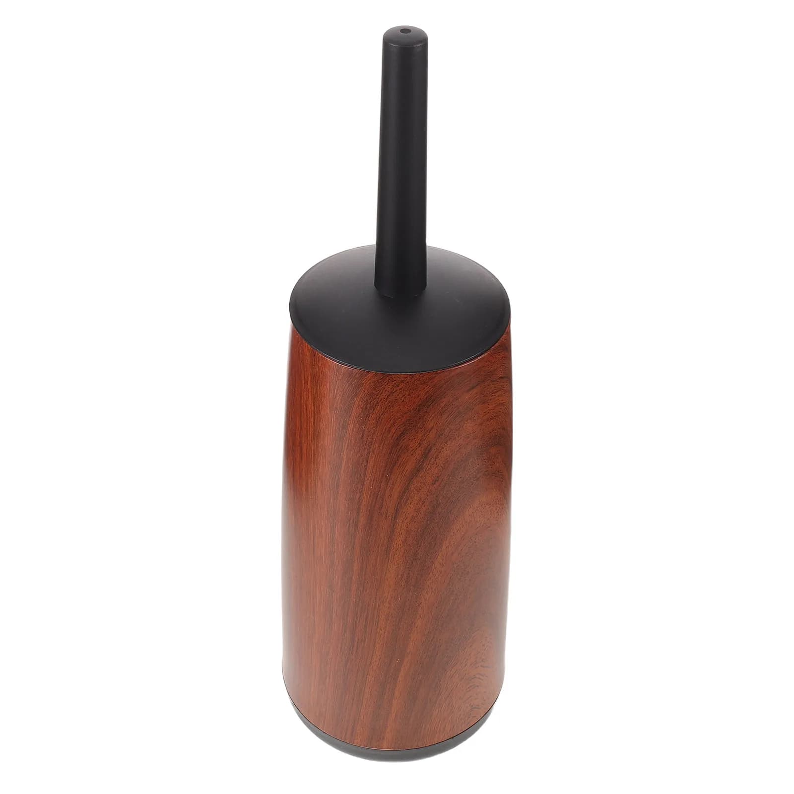 Spazzola per WC Resistente con Manico Lungo, Finitura Effetto Legno, Supporto Rivestito per Pulizia Profonda del WC, Stile Rustico per Bagno