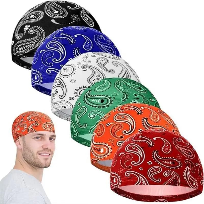 652F Fodere interne per casco traspiranti Cappucci elastici per testa per caschi da attrezzatura sportiva