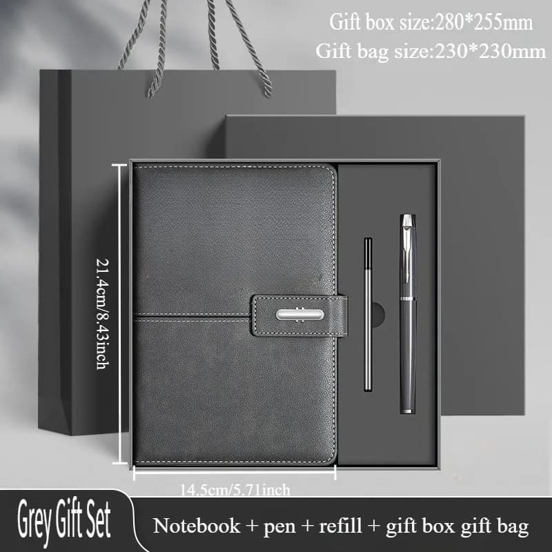 High-end Elegant Business Notebook Gift Box High-end Office Journal with Pen Insert Enterprise Gift Elegant Leather Journal