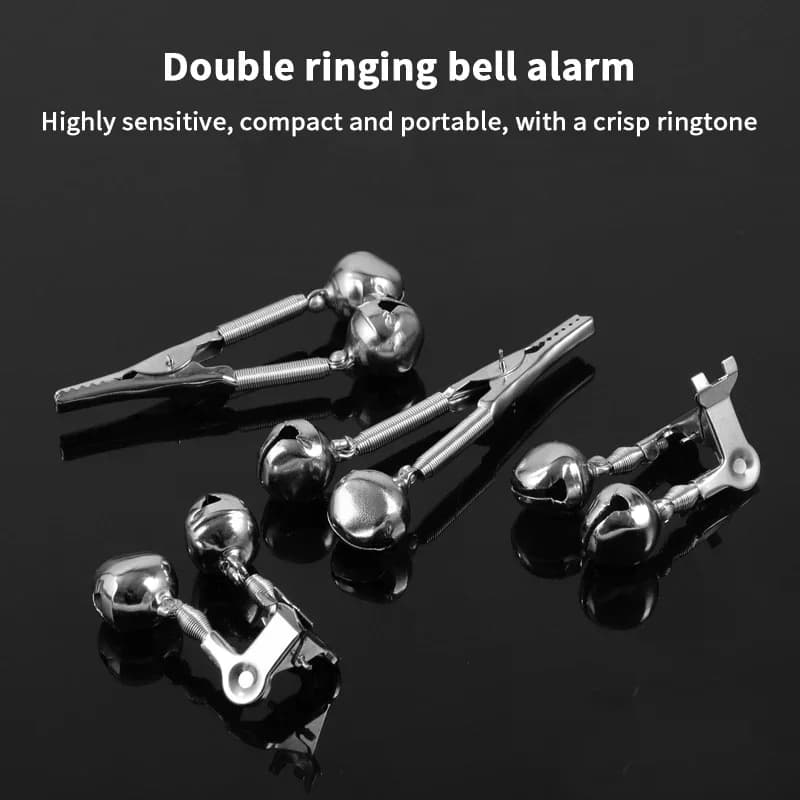 5/10Pcs Fishing Alert Bell Clip Stainless Steel Fish Bite Sound Alarm Fishing Rod Clamp Ring Feeder Top Tip Clips Fishing Tackle