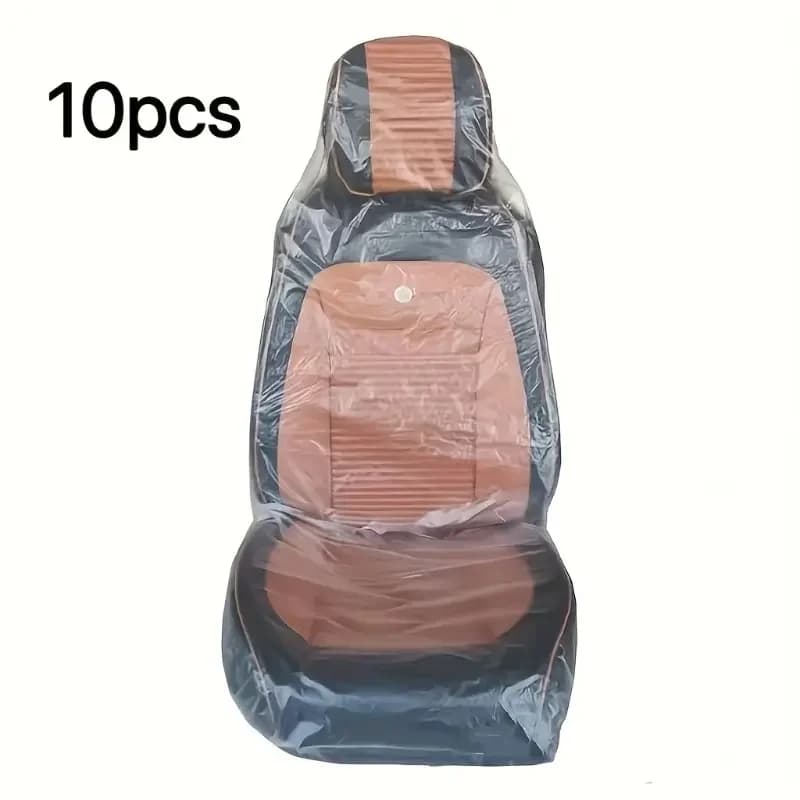 10 Pezzi di Coperture Protettive Universali per Sedili Auto, Trasparenti, Impermeabili e Antipolvere in Plastica Monouso