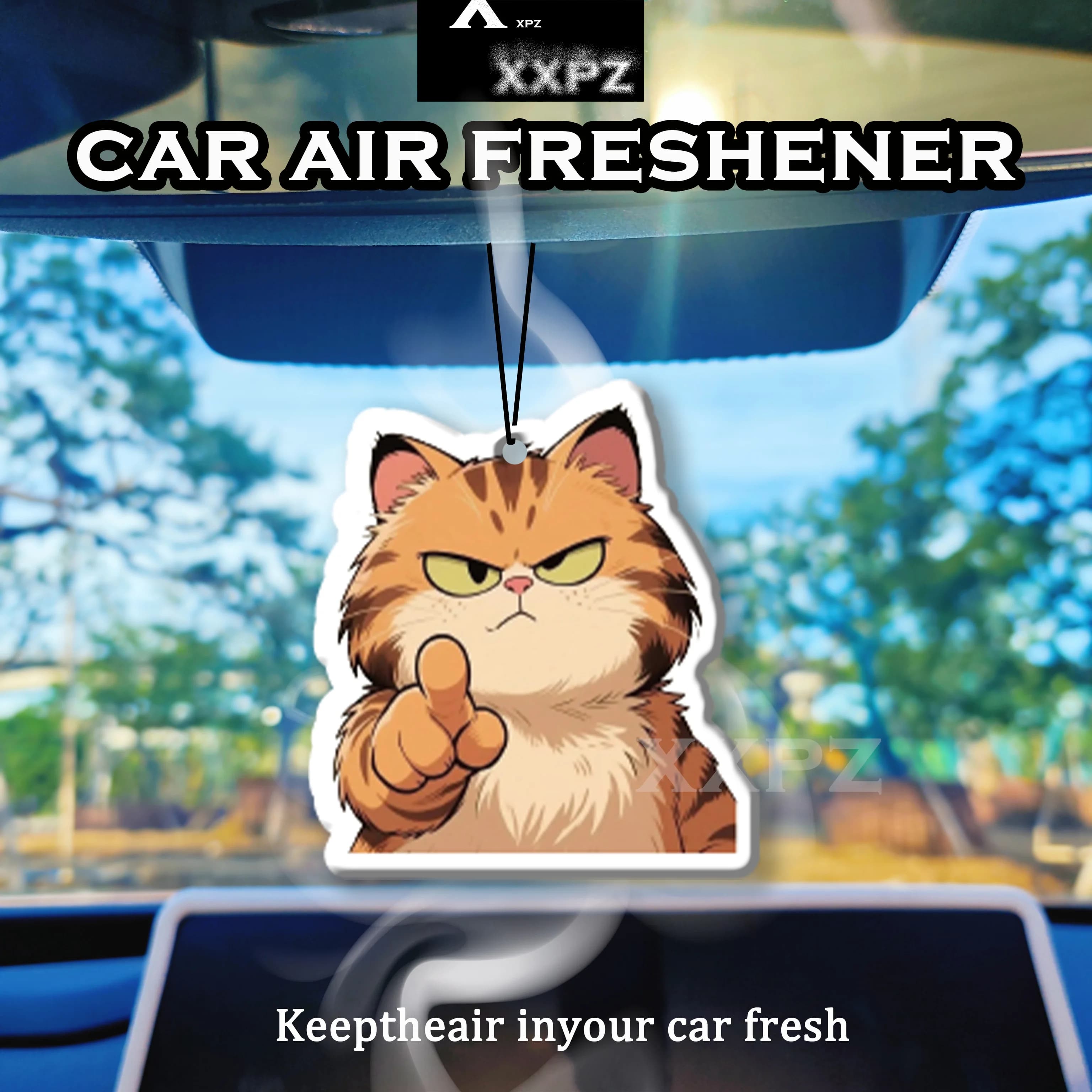 1/3 pcs. Deodorant for auto-shaped orange cat, auto accessory, funny scent in the shape of cat fat, gift for friends, lavender