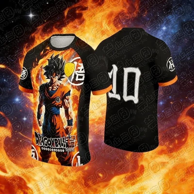 Nuova Maglia da Calcio Edizione Speciale Anime Dragon Ball Z 2026 - T-shirt Sportiva Goku Vegeta per Adulti/Uomini/Bambini