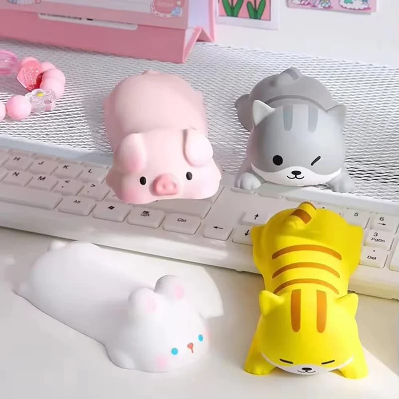 Cute Pig Cat Dog Animal Wrist Mouse Pad Hand Support Arm Rest Ergonomics Memory Foam With Wrist Rest For Desktop Computer Laptop