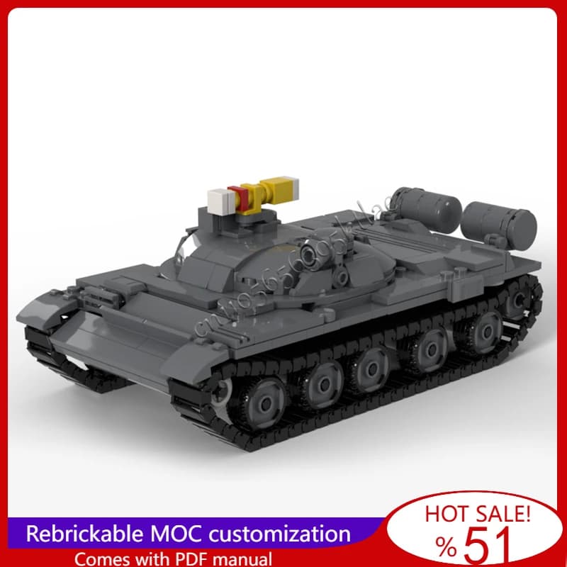 492 Parti IT 1 Carro Armato Destroyer Modello MOC Building Blocks Mattoni Assemblaggio Creativo Giocattoli FAI DA TE Per I Bambini Regali Di Compleanno A Sorpresa