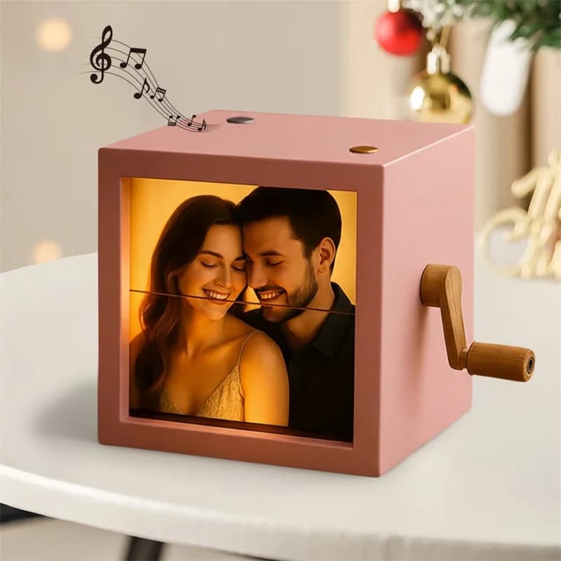 Album fotografico con manovella con stampa 3D con mini album fotografico leggero Cornice per libro con foto personalizzata Regali personalizzati a manovella