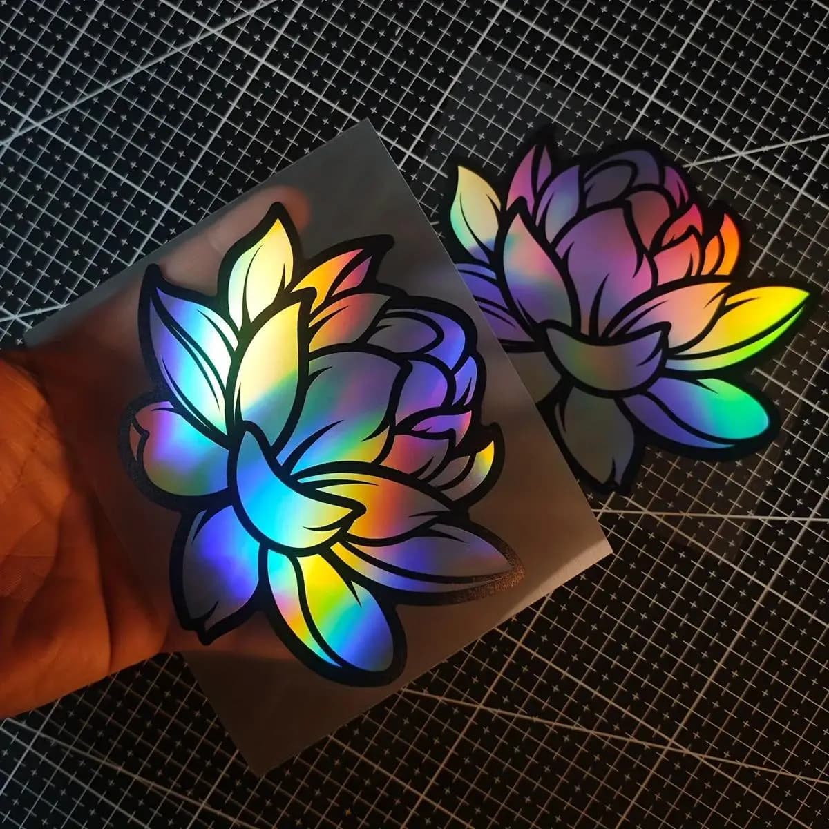 1 adesivo decorativo per auto Lotus, decorazione incisa al laser in stile giapponese JDM per finestrino auto o paraurti moto