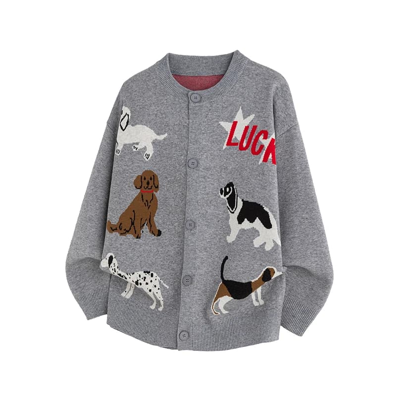Spring and autumn man jacket for the house, comfortable multifunctional jacket for leisure, fashionable trend, animal print, warm knitted cardigan
