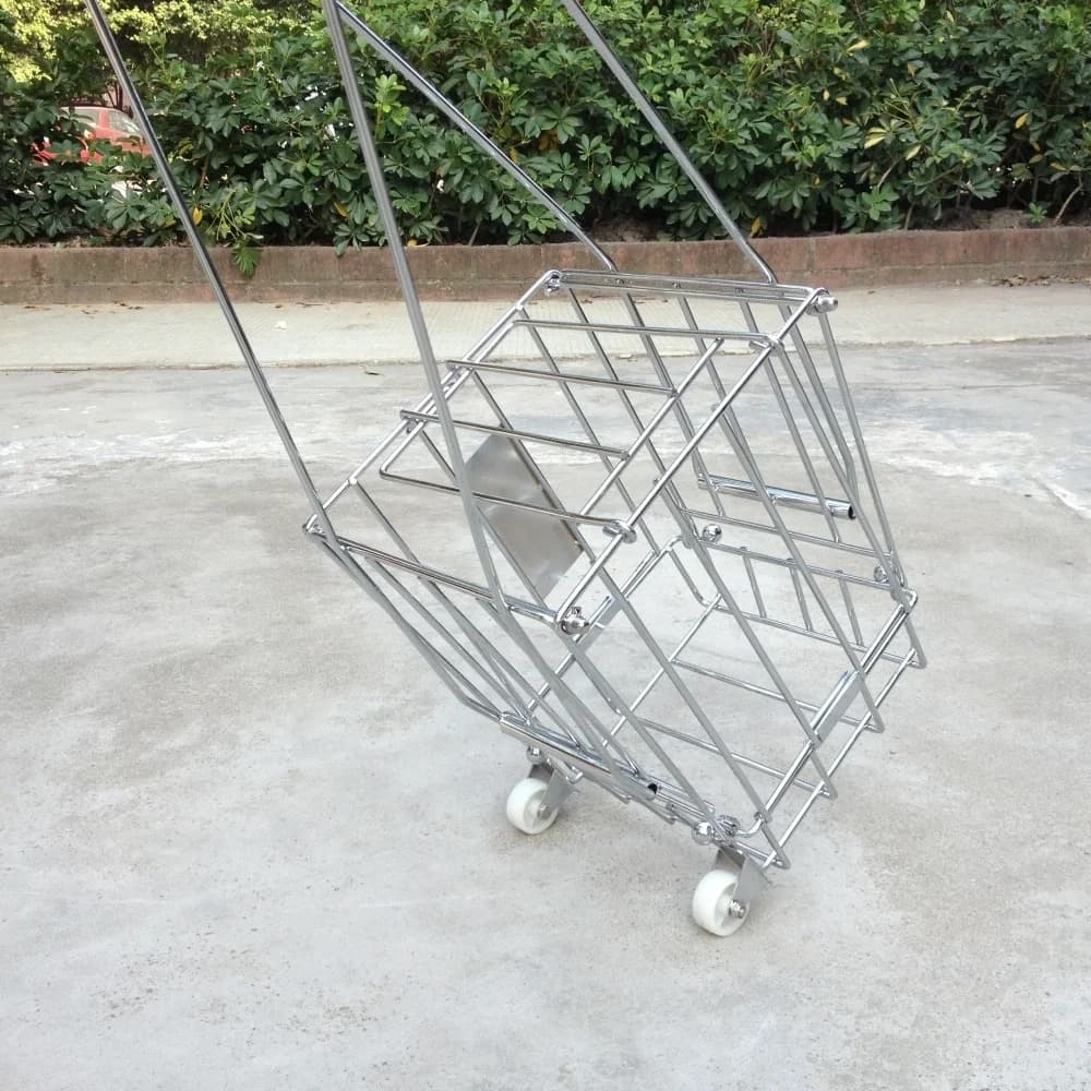 Carrello Portapalle Portatile per Pickleball e Tennis, Cesto Raccoglipalle in Metallo, Carrello per Palline da Tennis, Cesto per Palline da Tennis