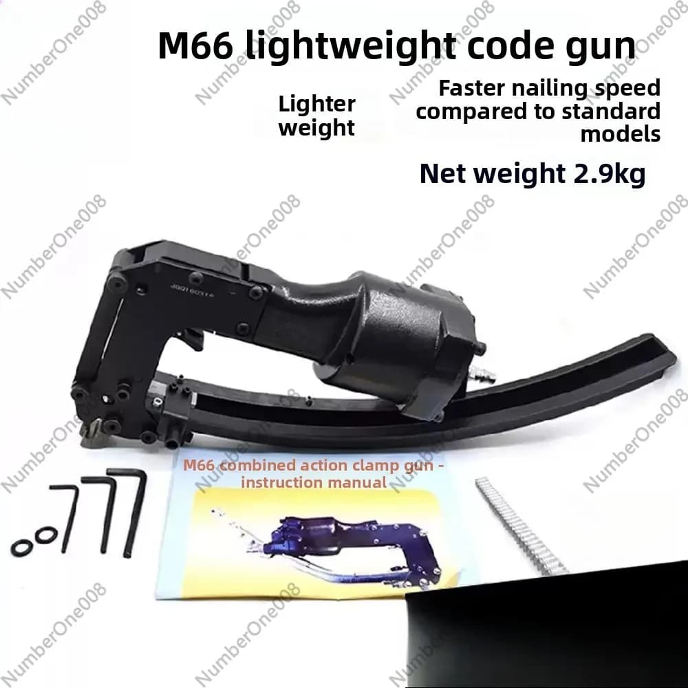 Pistola Pneumatica M66 per Fissaggio di Materassi, Reti da Pesca e Gabbie da Terra