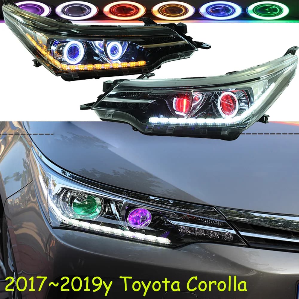 Faro anteriore per Toyota Corolla Altis 2017~2019, LED DRL, lampadina HID Bi-Xenon, fendinebbia Corolla