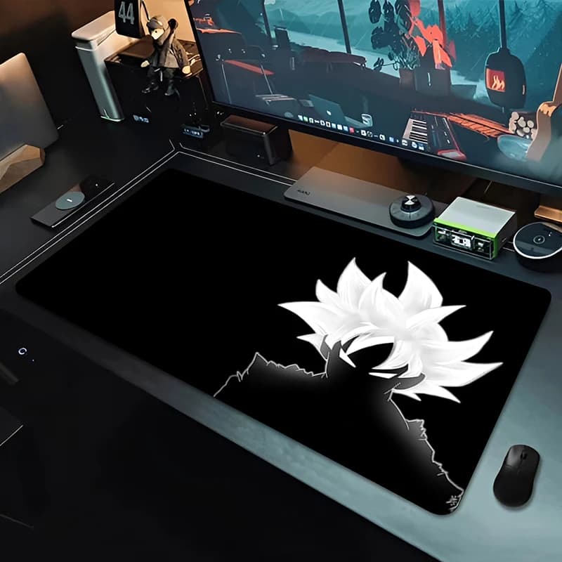 DBZ Black Anime Mouse Pad Dragon Ball Large PC Computer Desk Mat Anti-Fray Gaming Mousepad Keyboard Gamer Accessories Table Pad