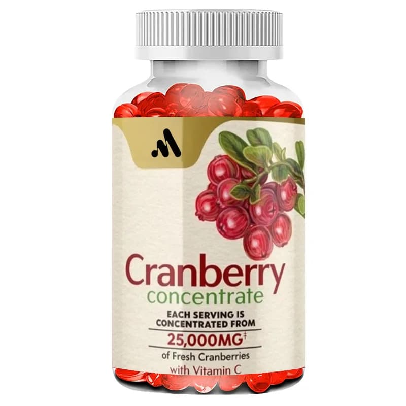Red blueberry concentrate supplement for men and women + vitamin C, GMO-free and gluten-free, 60 capsules