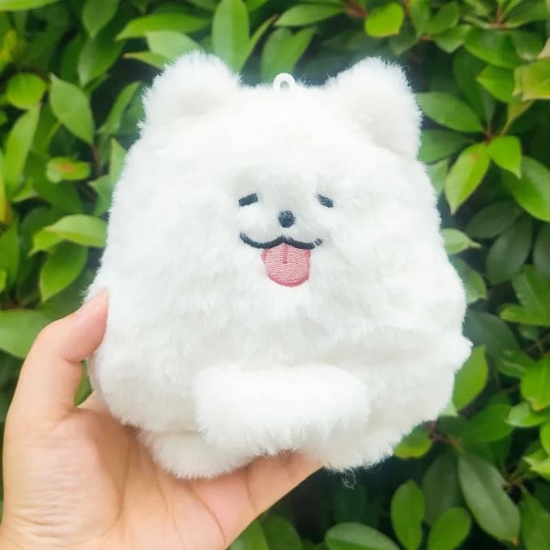 Adorabile cuscino per cani giocattolo Samoiedo Plu bambola originale regalo di compleanno giocattolo di peluche morbido da 3 cm per bambini e adulti