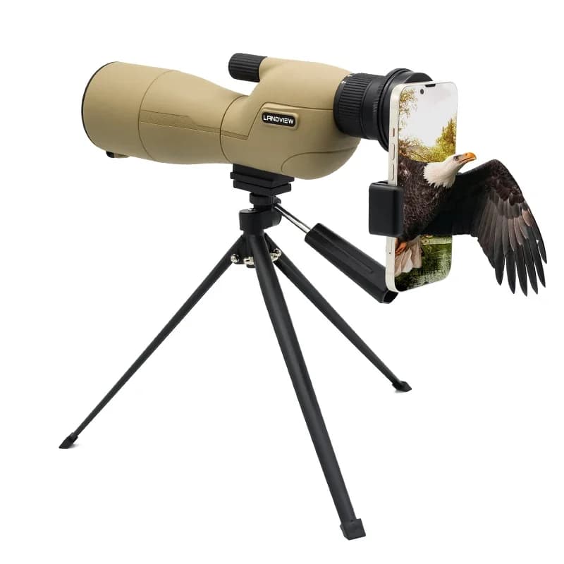 Cannocchiale HD 25-75x60 with Zoom, Powerful and Waterproof, Long Range, BAK4 Prisma for Camping Equipment with Tripod