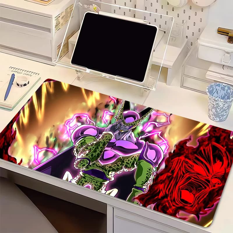 Tappetino per mouse Dragon Ball Cell Z in gomma naturale DBZ, tappetino da scrivania per gamer, tappeto per computer da ufficio, tastiera, accessori da gioco, mousepad