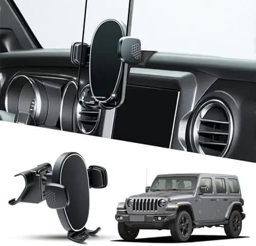 Supporto per Telefono per Wrangler 2018-2023 - 360 ° Supporto Girevole per Cruscotto - Supporto Universale per Telefono da Auto