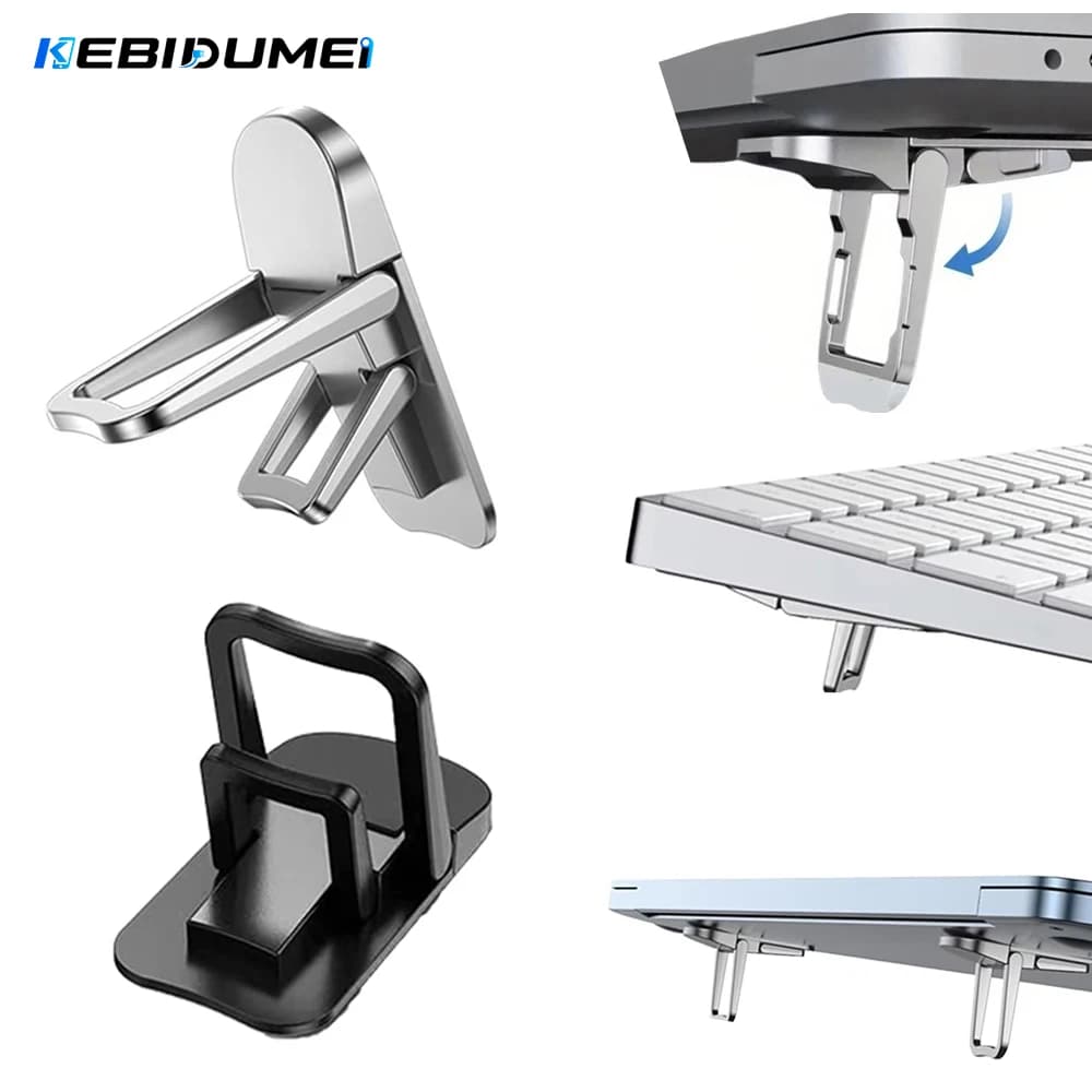 KEBIDUMEI Mini Foldable Laptop Stand Nvisible Portable Bracket Adjustable Riser Cooling Holder Keyboard Stand For Macbook Laptop