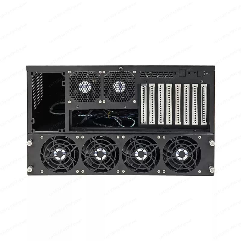 Chassis NAS a 12 Dischi Montabile su Rack, Server di Archiviazione con Supporto per Scheda Madre ATX Raffreddata ad Acqua 360, Alimentatore ATX e Slot per Schede Full-Height