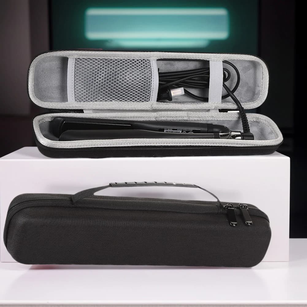 Waterproof storage bag for plate and hair curler, anti-fall case for hair clips, ideal for travel and commuting