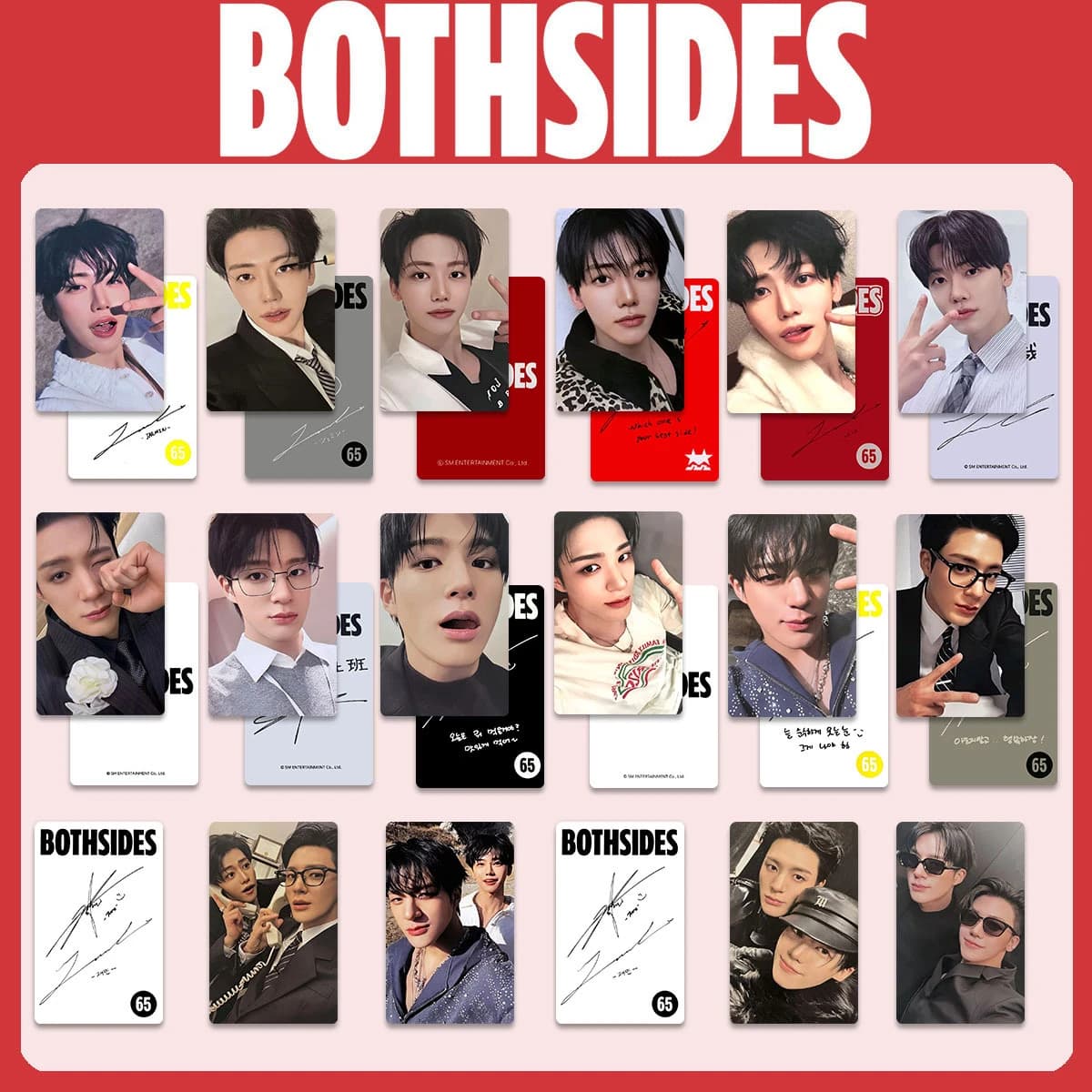 4/6PCS Latest Popular Men's NCT JNJM Group Album BOTH SIDES Photo Cards Flash Cards LOMO Cards Toy Gifts