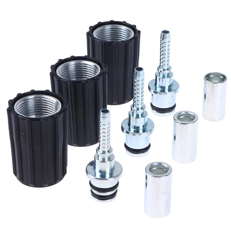 【High Pressure Washer Hose Insert Fittings D14 D15mm Ring Nut M22 Car Washer Water Cleaning Hose Pipe Fitting Twist Connector】