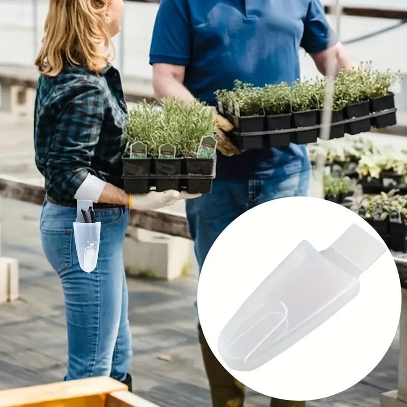 Transparent Multi-Function Garden Scissors Waist Bag, Portable Tool Pouch with Belt Clip for Pruning Shears & Harvesting Tools