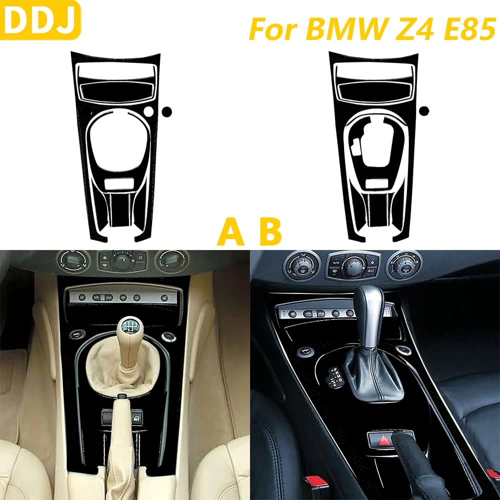 For BMW Z4 E85 E86 2003-2008 Piano Black Central Control Gear Shift Ashtray Frame Panel Cover Car Accessories Decoration Sticker