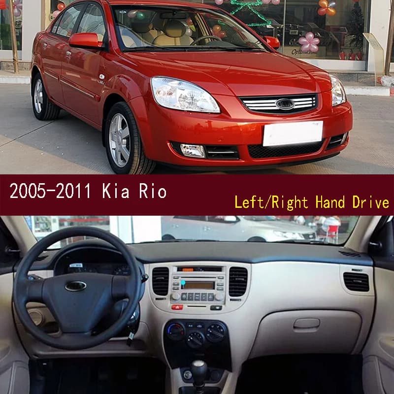 For 2005-2011 Kia Rio II Rio5 Dash Zerbino Cruscotto Cover Dashboard Tools Panel Solar Protection Pad Ornaments