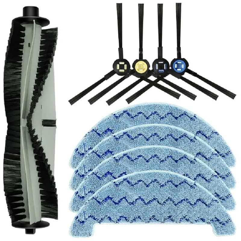 A50Q-Compatible For ZACO A10 Robot Vacuum Cleaner Replacement Parts Kit- Main Brush, Side Brush, Mop Cloths Included Accessory