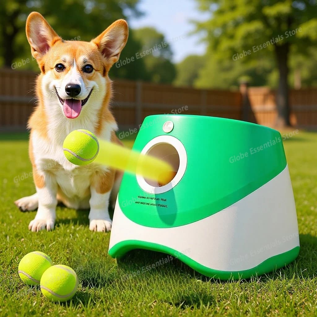 Lanciatore per cani Automatico Cani Chase Toy Tennis Lancio Flipper Divertimento interattivo Lancio Catapulta ricaricabile 3 palline