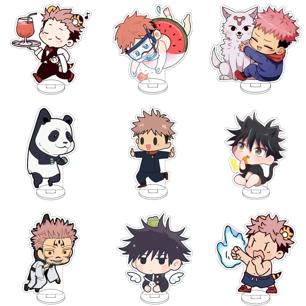 10CM Anime Figura Stand Modello Itadori Yuji/Fushiguro Megumi/panda Carino Scrivania Decor In Piedi Segno Regali