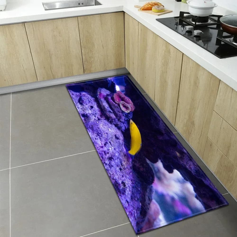 Tappetino per la decorazione della porta del tappetino della cucina di casa modello del mondo sottomarino