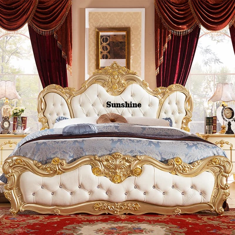 Letto Massaggiante Principessa in Legno per Bambini e Adulti, Design Europeo, Letto a Castello per Bambine, Arredamento di Tendenza