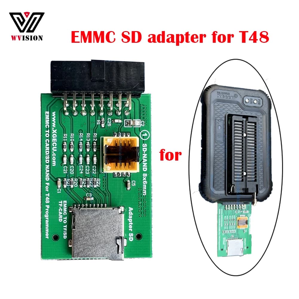Adattatore SD EMMC originale al 100% per XGecu T48 Progammer EMMC programmazione In circuito lettura e scrittura scheda SD/TF Chip EMMC