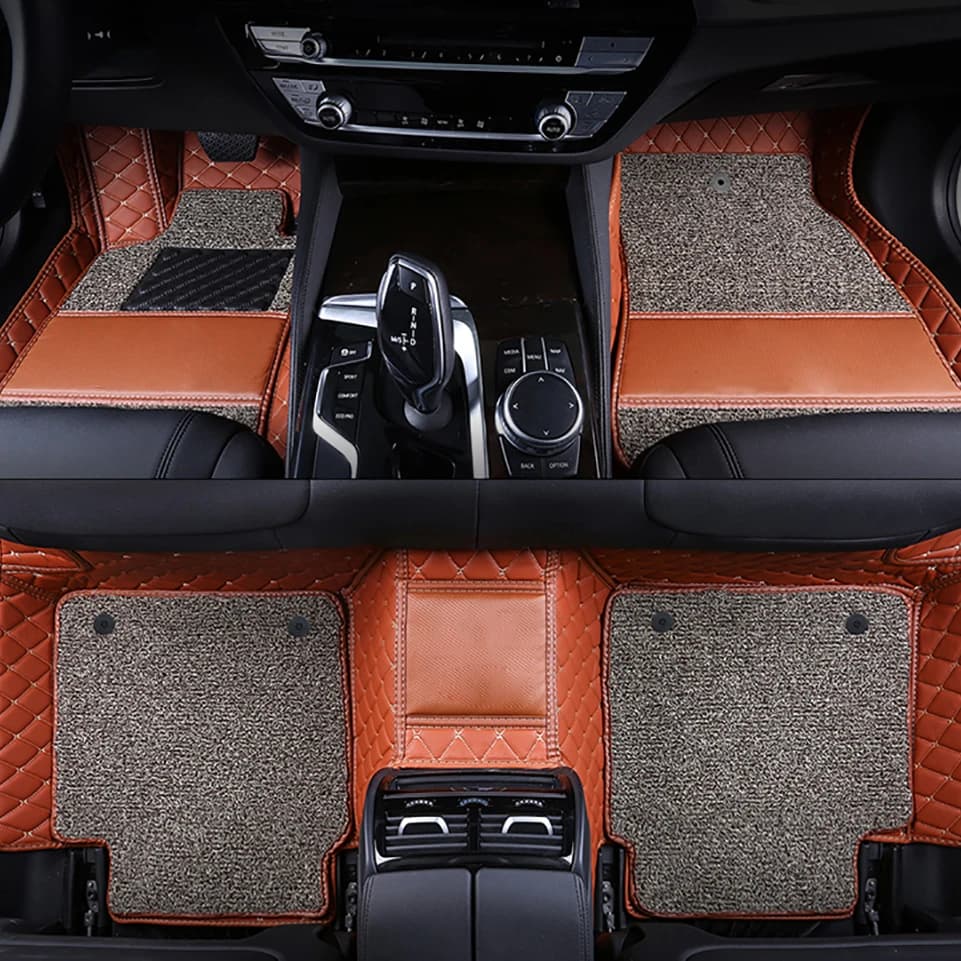 Custom Car Floor Mats For BMW 5er E39 E60 520-550 1994-2010 Auto Carpets Double Layer Accessories Floor Liners