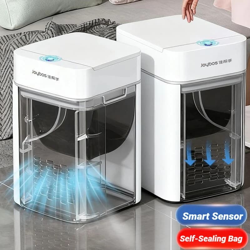 Smart Sensor Trash Can 12L Auto Adsorption Bag With Lid Garbage Can Living Room Kitchen Household Large Capacity For Home Garbag