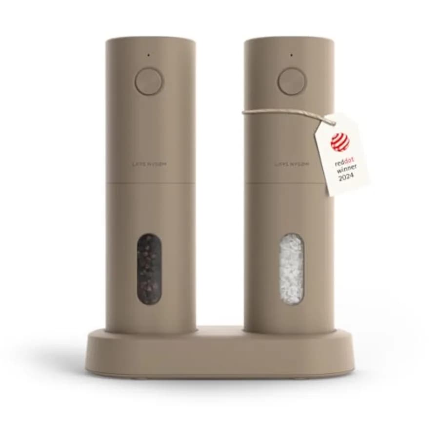 Set Macinapepe e Macinasale Elettrico Ricaricabile USB con Luce LED, Regolazione della Macinatura e Ricaricabile