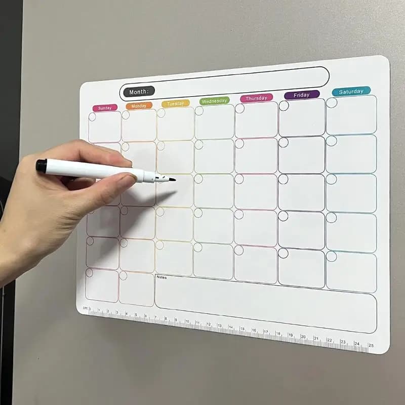 1 pz calendario magnetico per frigorifero mensile settimanale pianificatore lavagna calendario da tavolo cancellabile a secco adesivo frigorifero bacheca menu