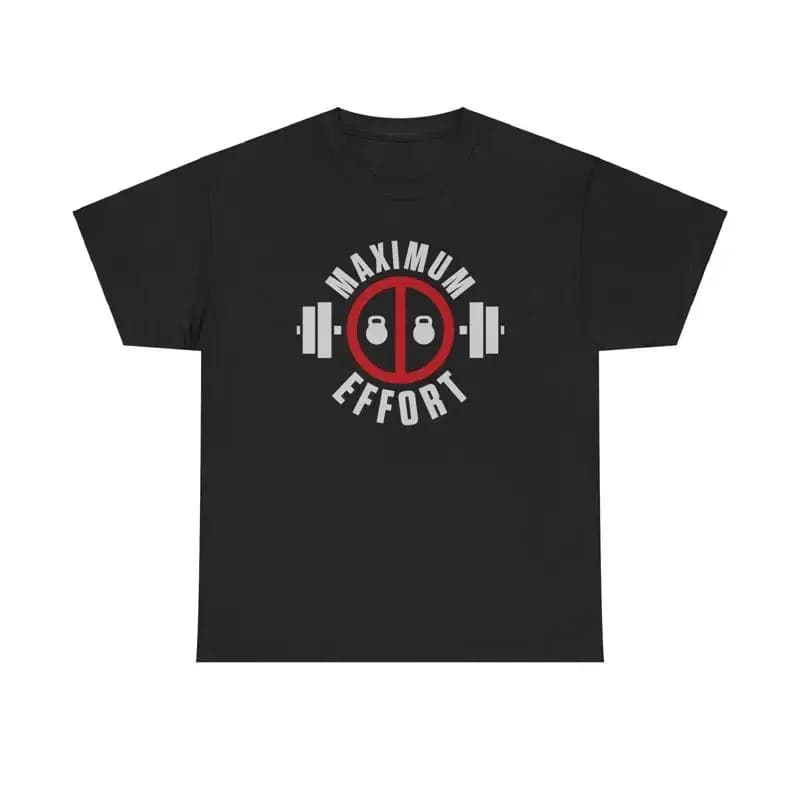 Maximum Effort Weightlifting Kettlebell Gym T Shirt
