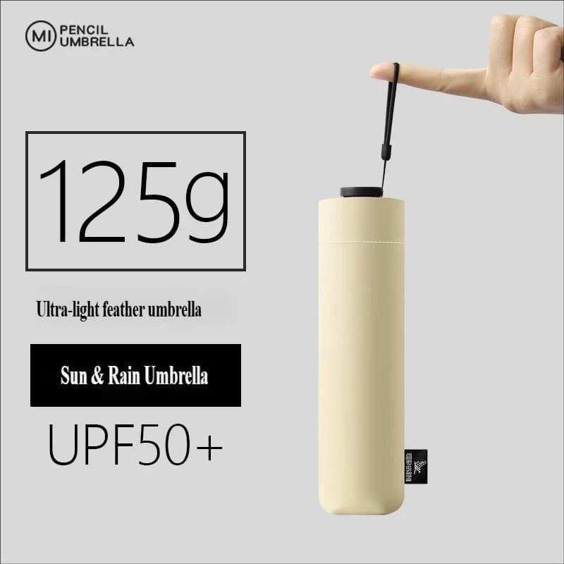 Ombrellone portatile ultraleggero giapponese da 125 g, protezione solare e pioggia ultravioletta, ombrello a matita a 3 pieghe e 6 ossa a doppio scopo f
