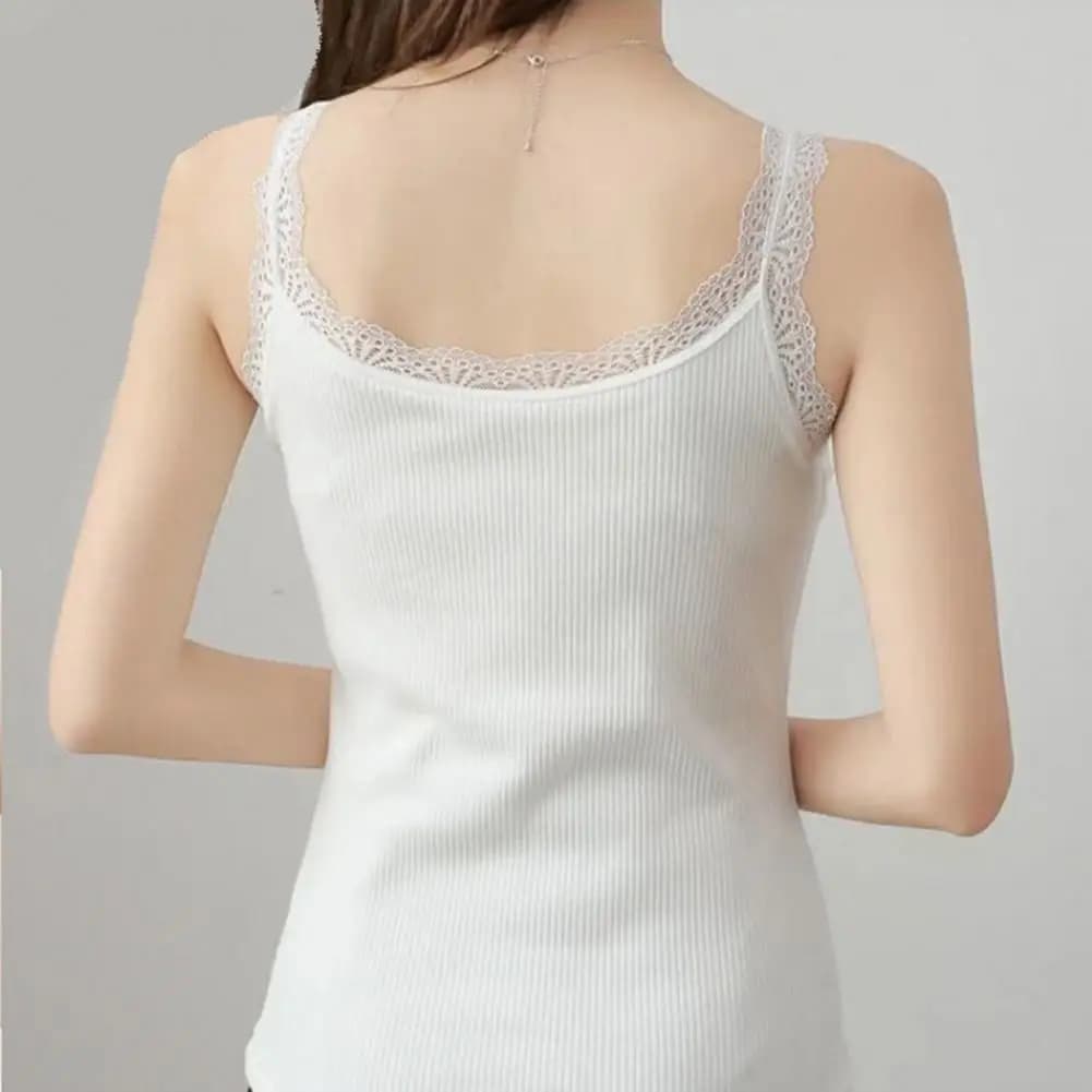 Summer Women Lace Sexy Camisole V Neck Tank Top Underwear Vest Color Bralette Female Lace Underwears Camisoles Undershirts
