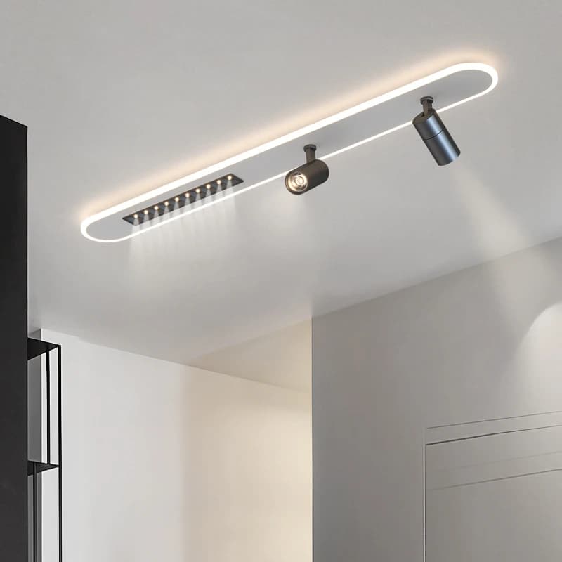 2026 Plafoniere montate in superficie a striscia lunga semplice Faretti a binario a LED nordici Lampade da soffitto per soggiorno Camera da letto Spogliatoio