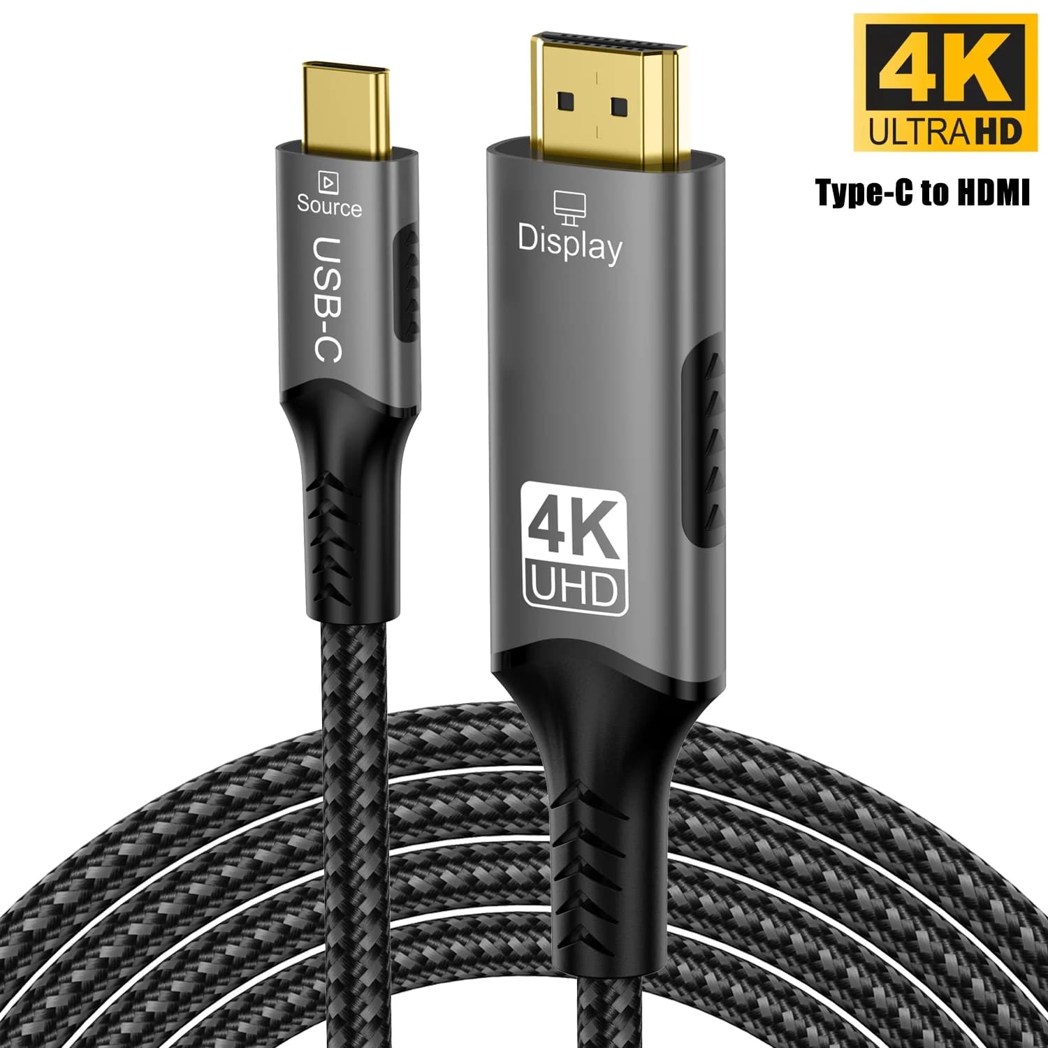 USB-C cable to HDMI 4K video conversion cable to 60 Hz Same screen TV computer screen projection cable for iPhone16/15 MacBook