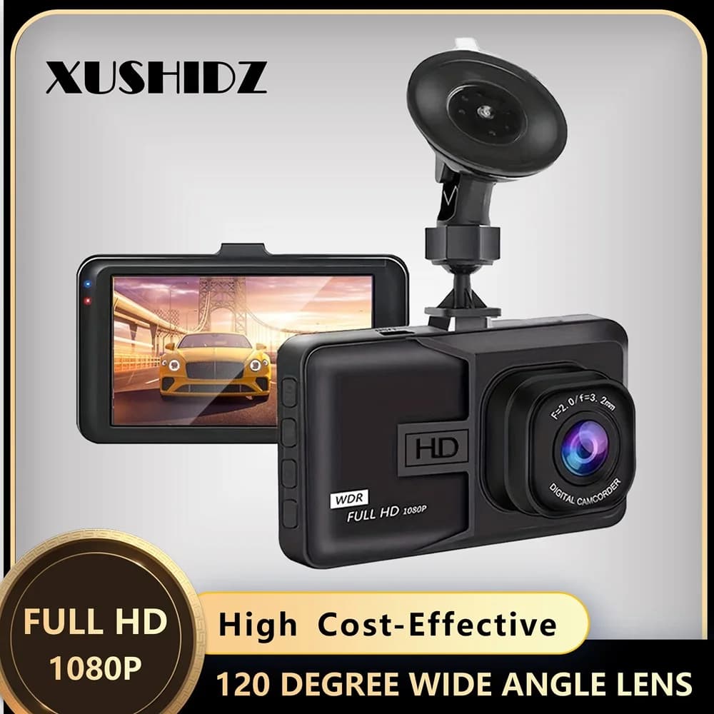 XUSHIDZ NEW 1080P HD Dash Camera Loop Registration Car Vehicle DVR Video Recorder Dashcam Night Vision 24 Hours Parking Monitor G-sensor